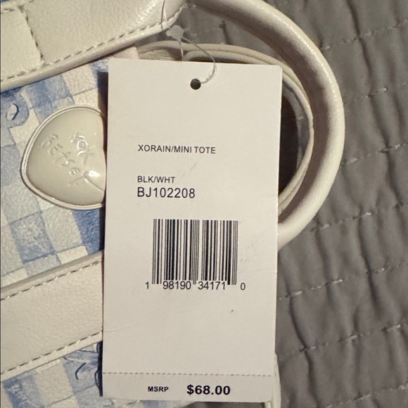 Betsey Johnson Blue and White Mini Crossbody Bag - Picture 12 of 12